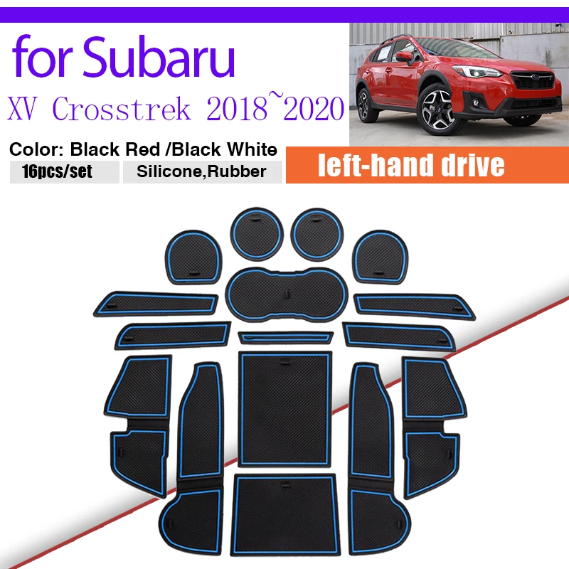 

Door Groove Pad for Subaru XV Crosstrek GT 2018~2020 2019 Rubber Dust-proof Mat Cup Cushion Pad Gate Slot Car Sticker Accessorie