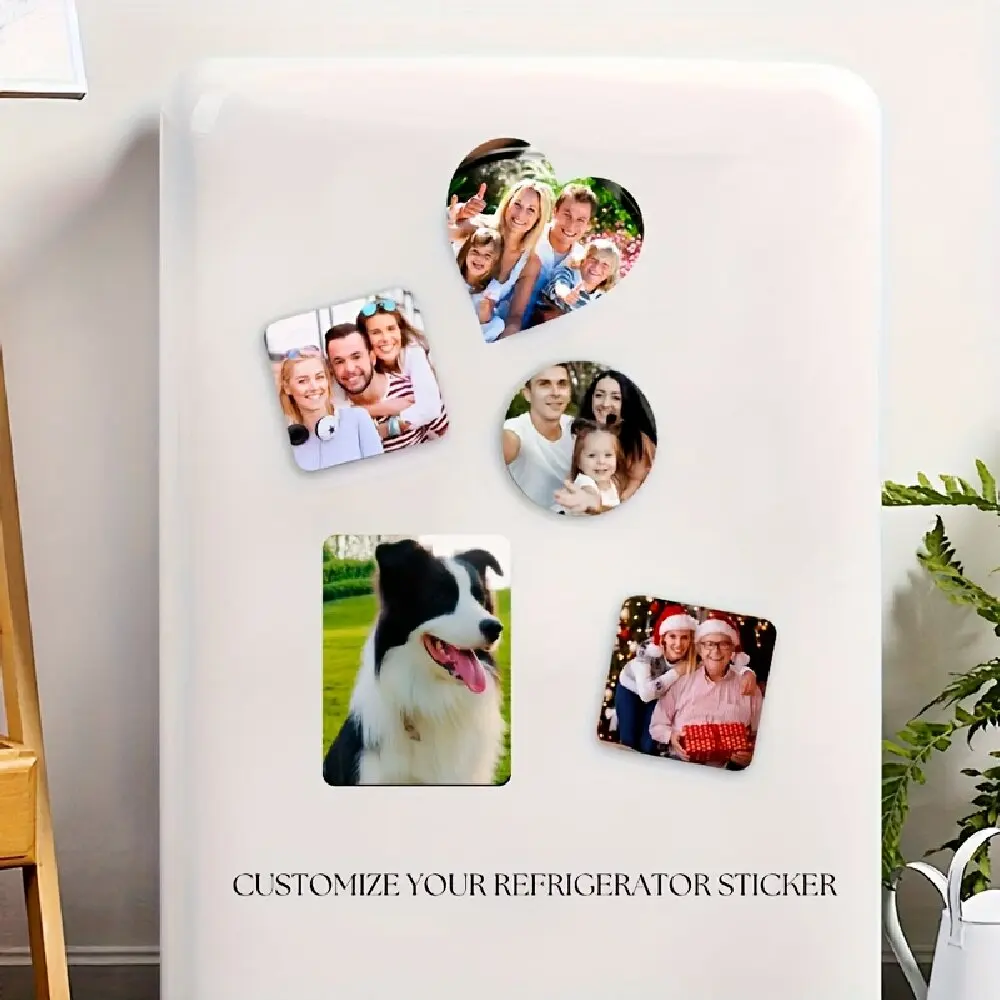 Custom Any Design Photo Fridge Magnet Home Car Locker Decor Couple Family Pet Birthday Commemorative Mother’s Day Gift