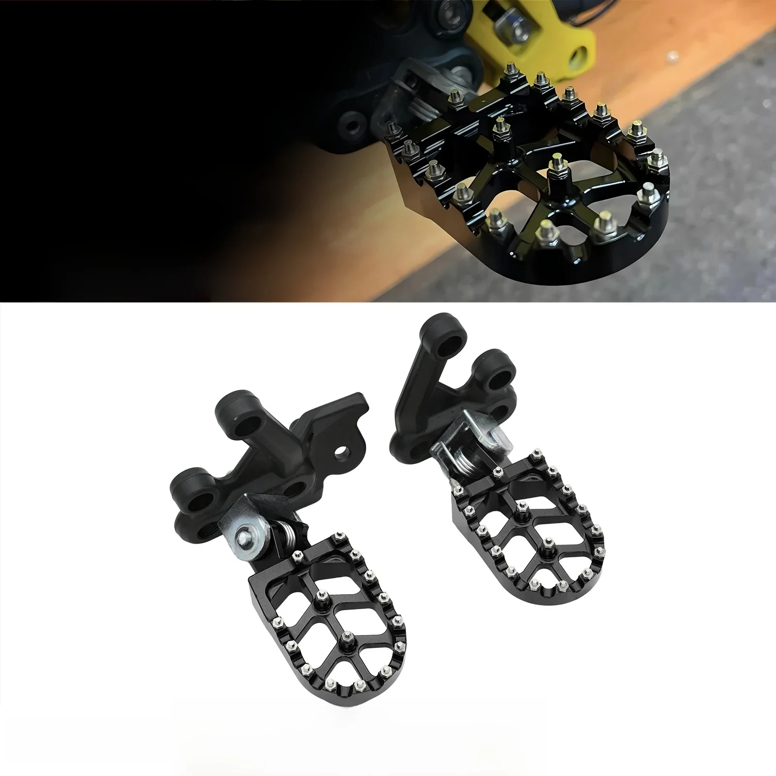 AliExpress NONE Motorcycle CNC Footpegs Bracket Pedals Foot Pegs For Sur-Ron Sur Ron Surron Light Bee S & Light Bee X Electric Motocross Bike