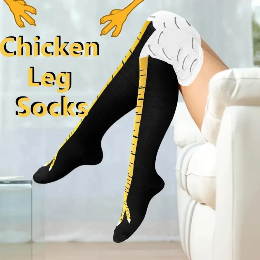 9 pares de calcetines negros con garras de pollo, adecuados para reuniones familiares y reuniones de amigos súper divertidas, divertidos y creativos