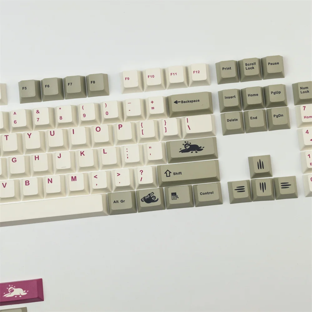 GMK-teclas Sloth, 125 teclas PBT, perfil de cereza, DYE-SUB, personalizadas, para teclado mecánico