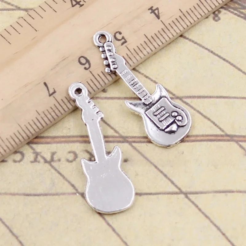 20 sztuk Charms gitara elektryczna 35x12mm tybetański brąz srebrny kolor wisiorki antyczny tworzenia biżuterii DIY Handmade Craft — zdjęcie 2