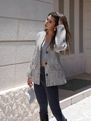 Blazer de casaco básico feminino, nova moda, outono, inverno, 2022