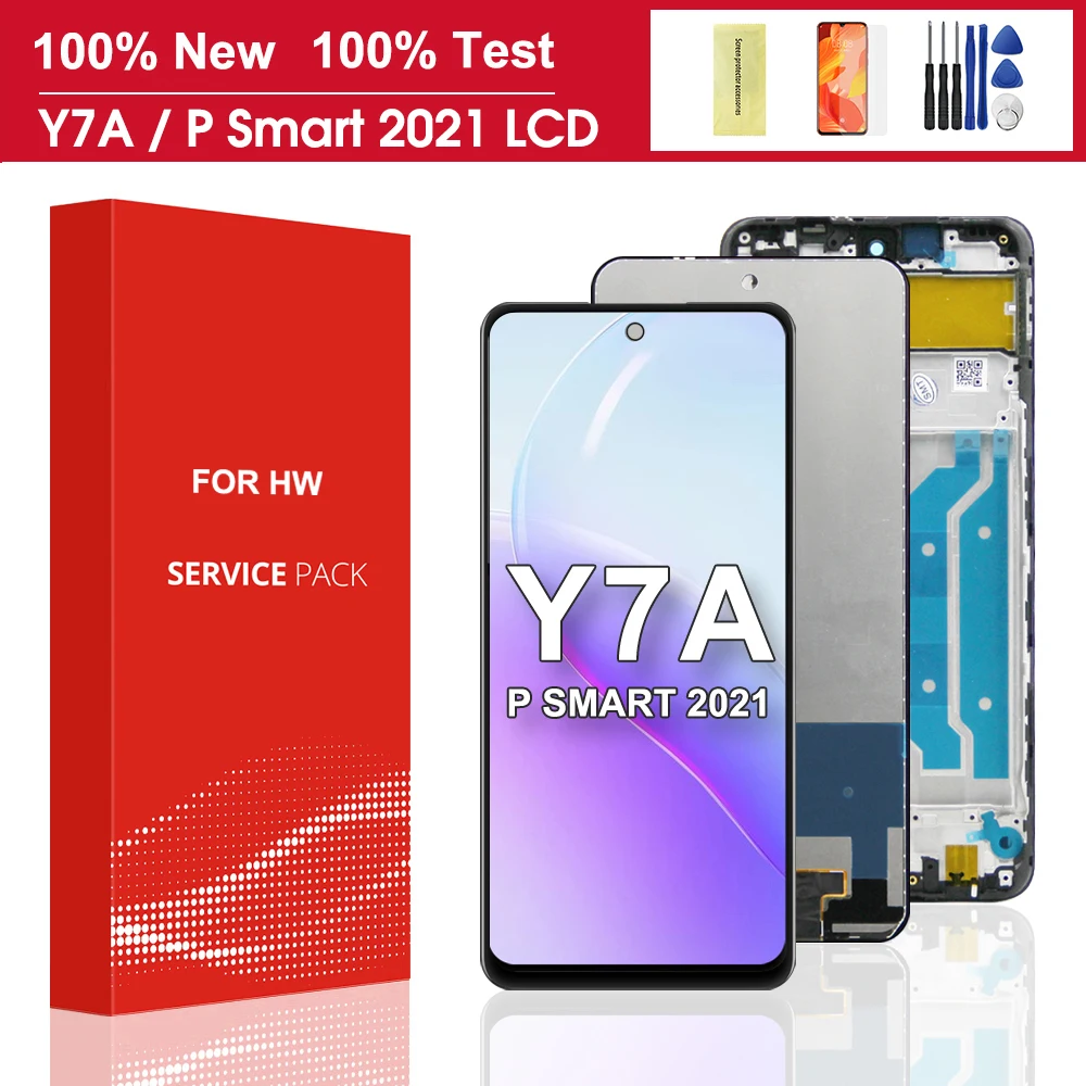 6.67 INCH Y7A Display For Honor 10X lite X10 lite DNN-LX9 LCD Touch Screen Digitizer For HUAWEI P Smart 2021 Display