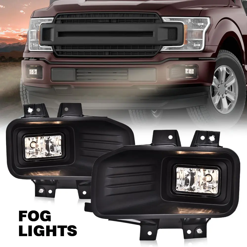 

1 пара галогенных противотуманных фар дальнего света, левая и правая сторона, подходит для Ford F-150 2018-2020 гг.