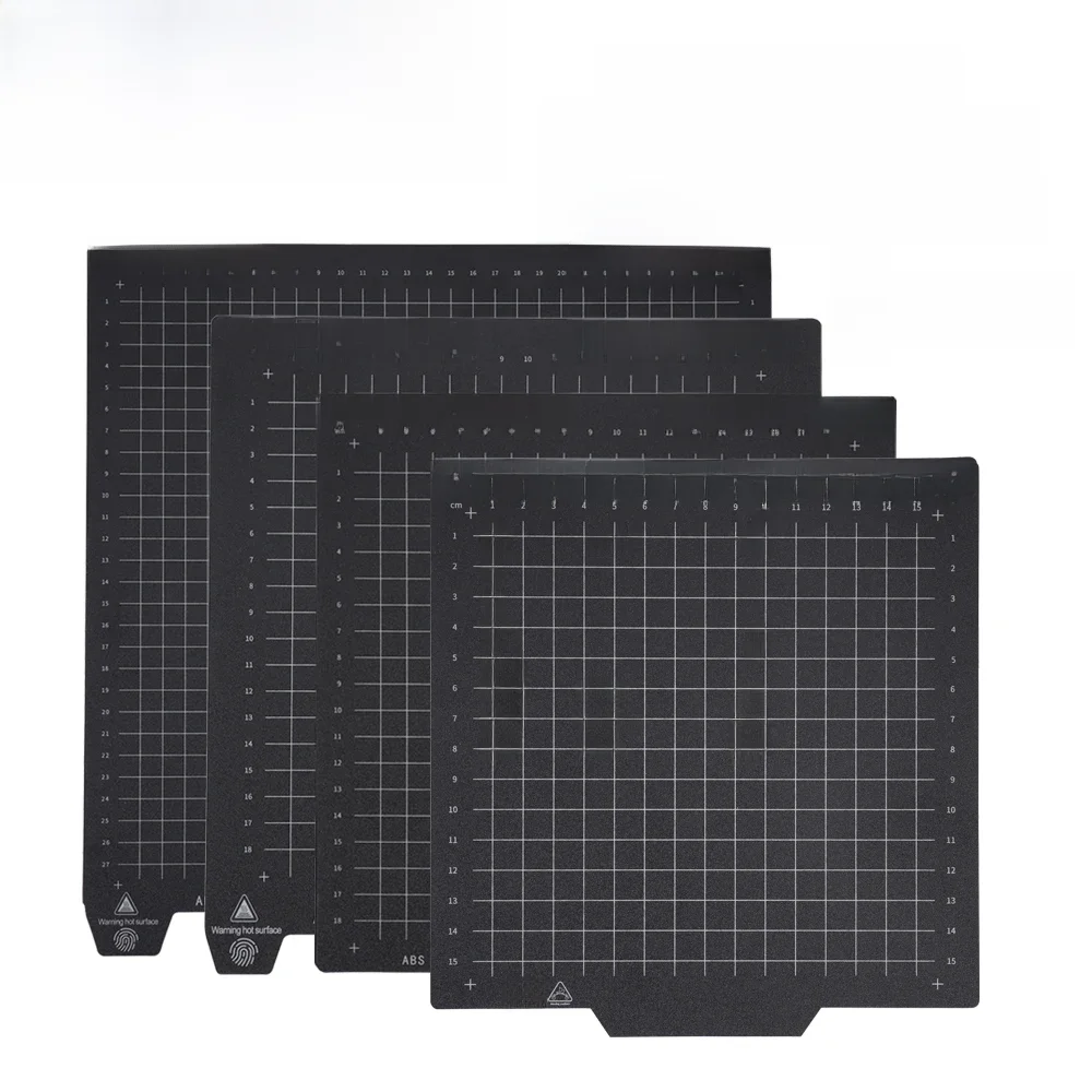 Dwustronny nadruk PEI Arkusz ze stali sprężynowej Płyta podstawowa Części do drukarek 3D Magnetyczny gorący grządek PEI do Voron Ender 3 CR10 Rozmiar 180-310 — zdjęcie produktu 7