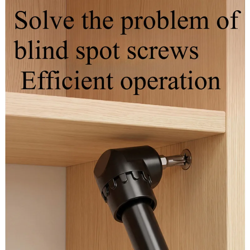 105° Right Angle Drill Adapter, Magnetic Hex Corner Screwdriver for Narrow Spaces & Low-Torque Woodworking