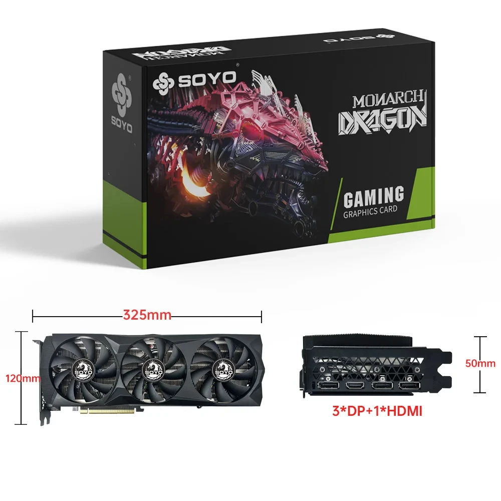 تستخدم SOYO NVIDIA GeForce RTX2060 SUPER 8G بطاقات الرسومات GDDR6 ذاكرة الفيديو HDMI DP PCIE3.0x16 بطاقة فيديو الألعاب للكمبيوتر المكتبي #5