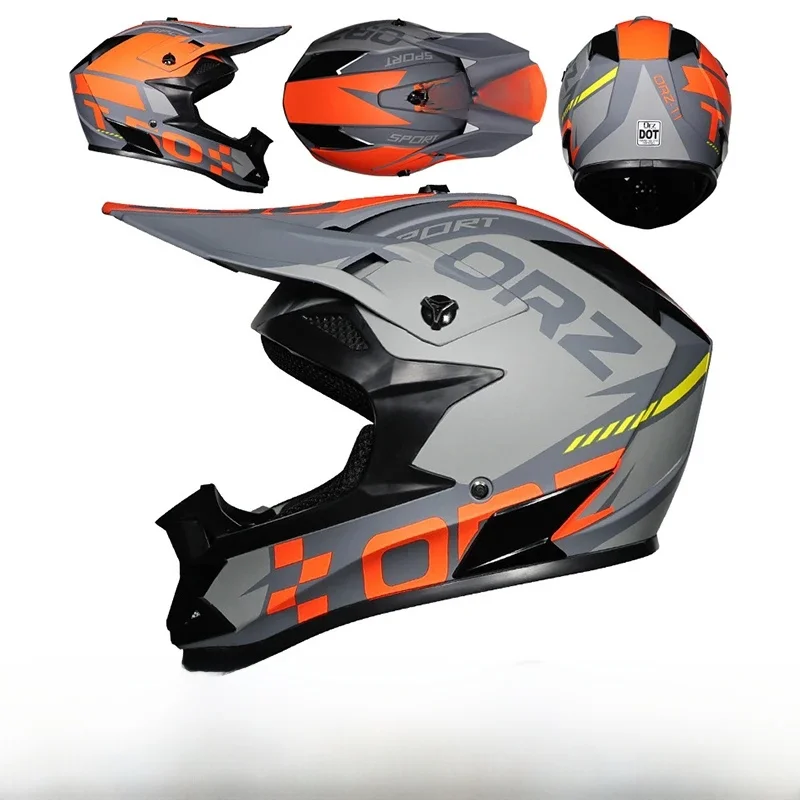 Kask terenowy Ochrona oczu Wygodna wentylacja Kask rowerowy z szybkozamykaczem Klamra Kaski motocyklowe DOT — zdjęcie 2