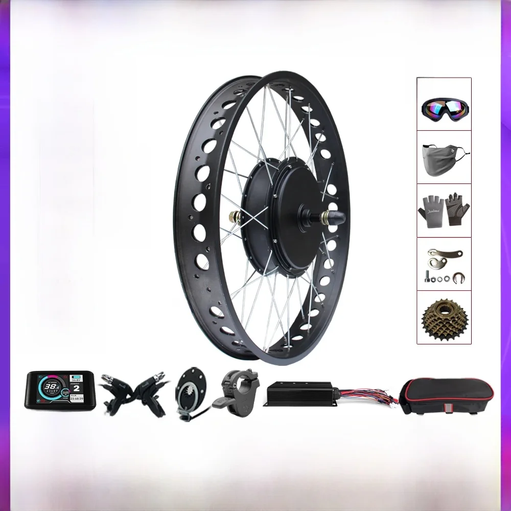 AliExpress 5000W Fat Tire EBike Conversion Kit Rear Hub Motor Drive for 20" 26" x4.0 Snow/Beach electric bicycle Rear Wheel 170mm
