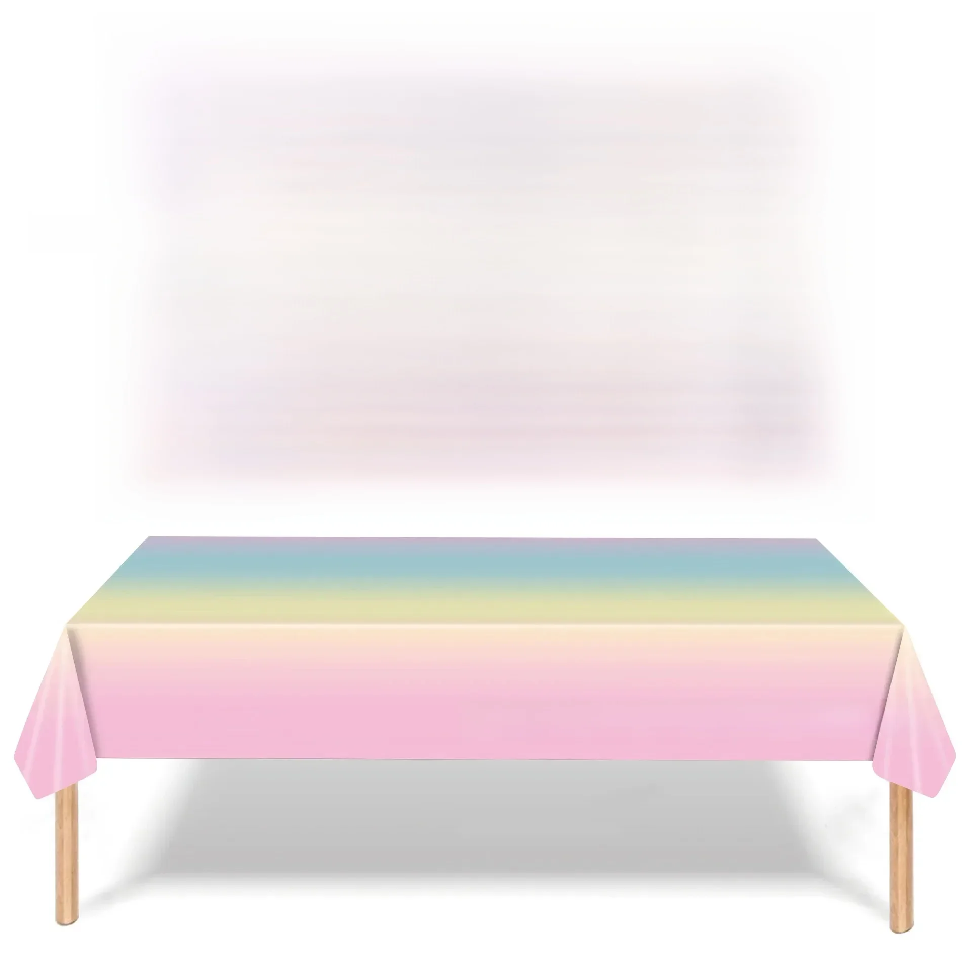 137x274 rose arc-en-ciel jetable couverture de Table joyeux fille anniversaire babyshower fête de mariage arc-en-ciel nappe fournitures
