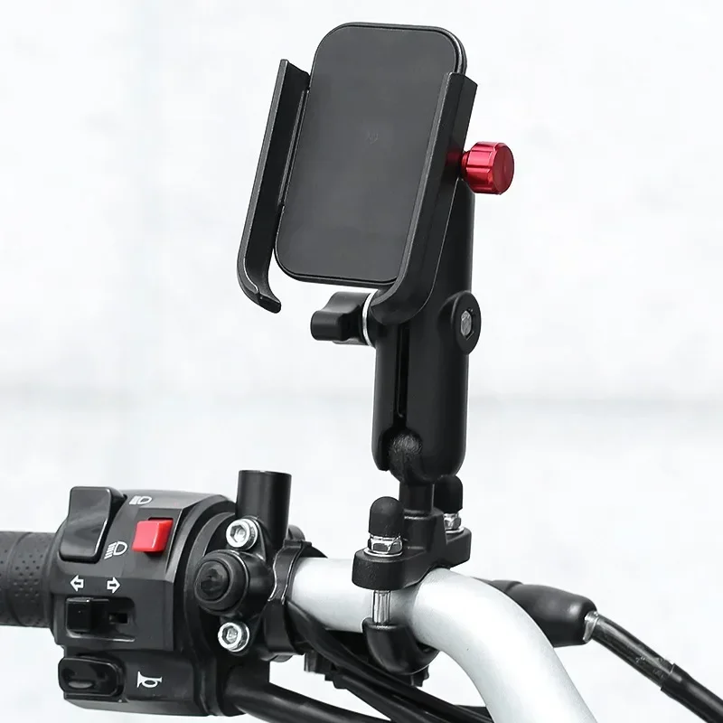 AliExpress Universal 12-24V Aluminum Handlebar Motorcycle Bike Mobile Holder with USB Charger Moto Rearview