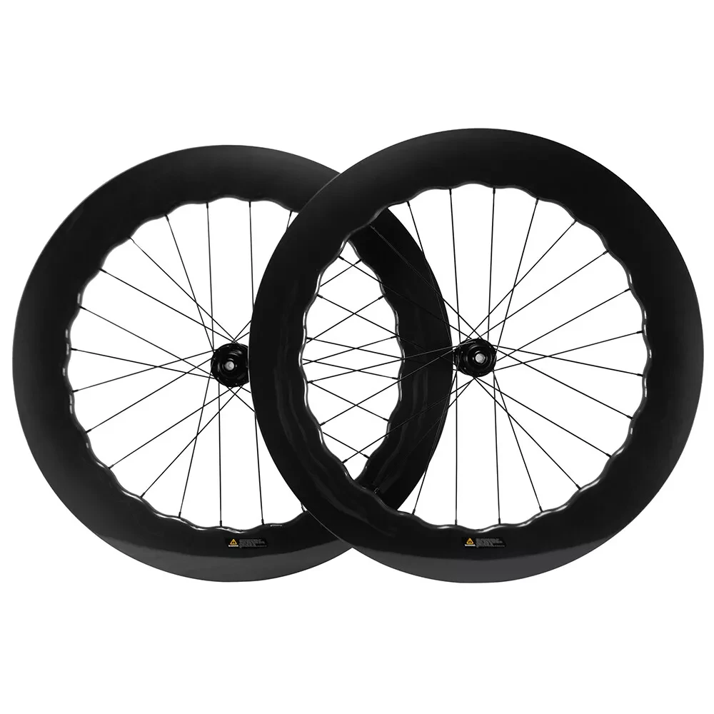 700C 7580 80mm Disc Brake Carbon Wheels