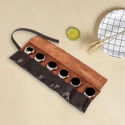 Portable Exquisite 3 Slots Watch Roll Handmade Leather Display Watch Storage Box with Slid in Out Watch Organizers for Husband