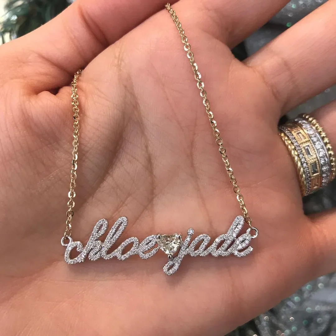 Custom Diamond Name Necklace P - огляд і ціна Women'S Formal Wear Names