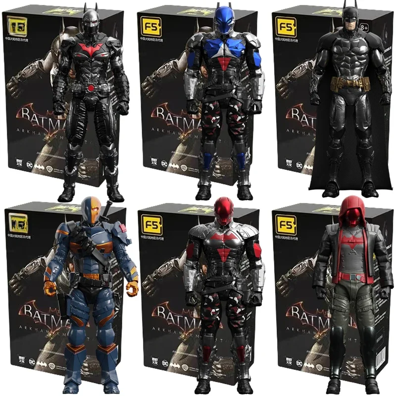 Rouno Original Batman Arkham Knight Deathstroke Red Hood Blöcke Ziegel Action Figure Gebäude DIY Spielzeug Modell Puppe Kinder für Spielzeug