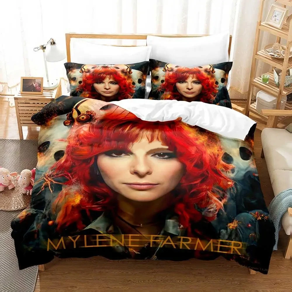 

Single Mylene Farmer Bedding Set Duvet Cover Bed Set Quilt Cover Pillowcase Comforter king Queen Size Boys Adult Bedding Set