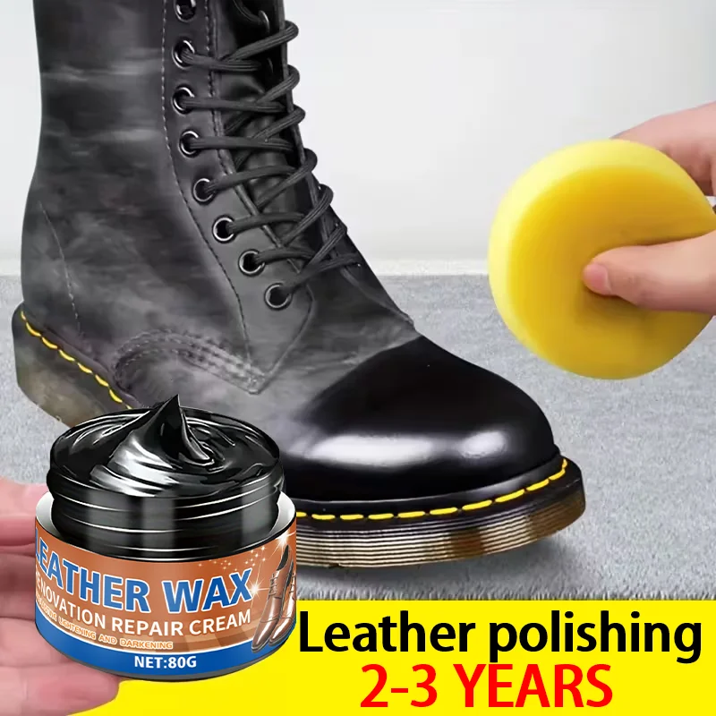 Premium Black Leather Shoe Polish & Conditioner - Non-Greasy, Long-Lasting Shine, Restores/Protects | Holiday Essential