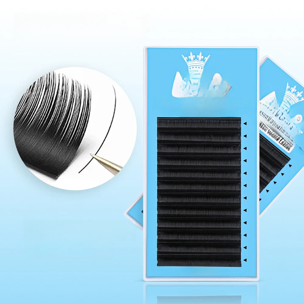 Masscaku Eyelash Extension D Curl 0.07 10mm 12 Rows Tray Easy Fan Volume Lashes Self Fanning Lashes Dark Black Mink Lashes — zdjęcie 2