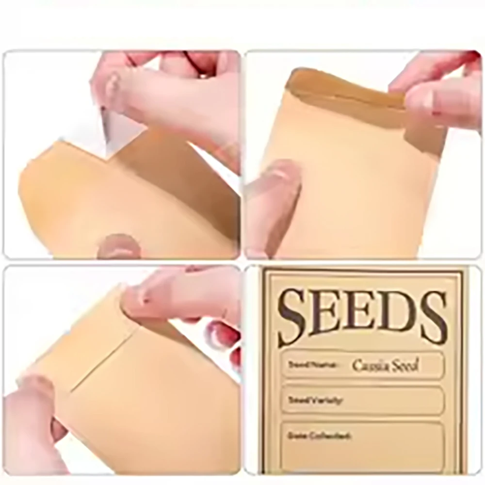 50pcs Garden Seed Folders Brown Kraft Paper Seed Packets Storage Seed Bags Resealable Plant Flower And Vegetable Seed Envelopes