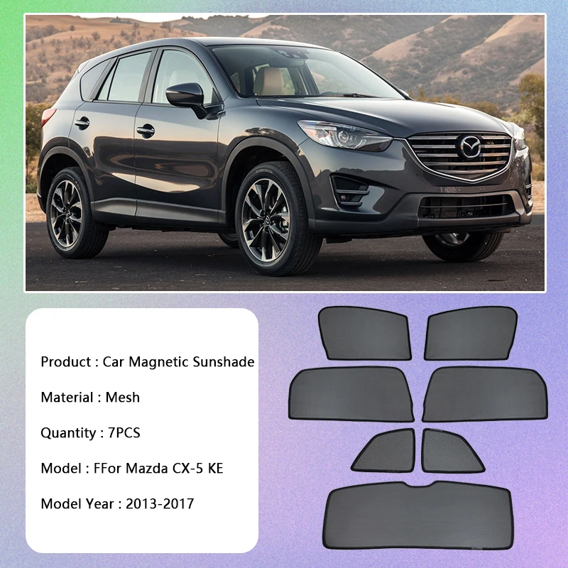 For Mazda CX-5 KE 2013 2014 2015 2016 2017 Magnetic Sunshade Window Visor Sun Shields Shades Curtain Net Mesh Car Accessories