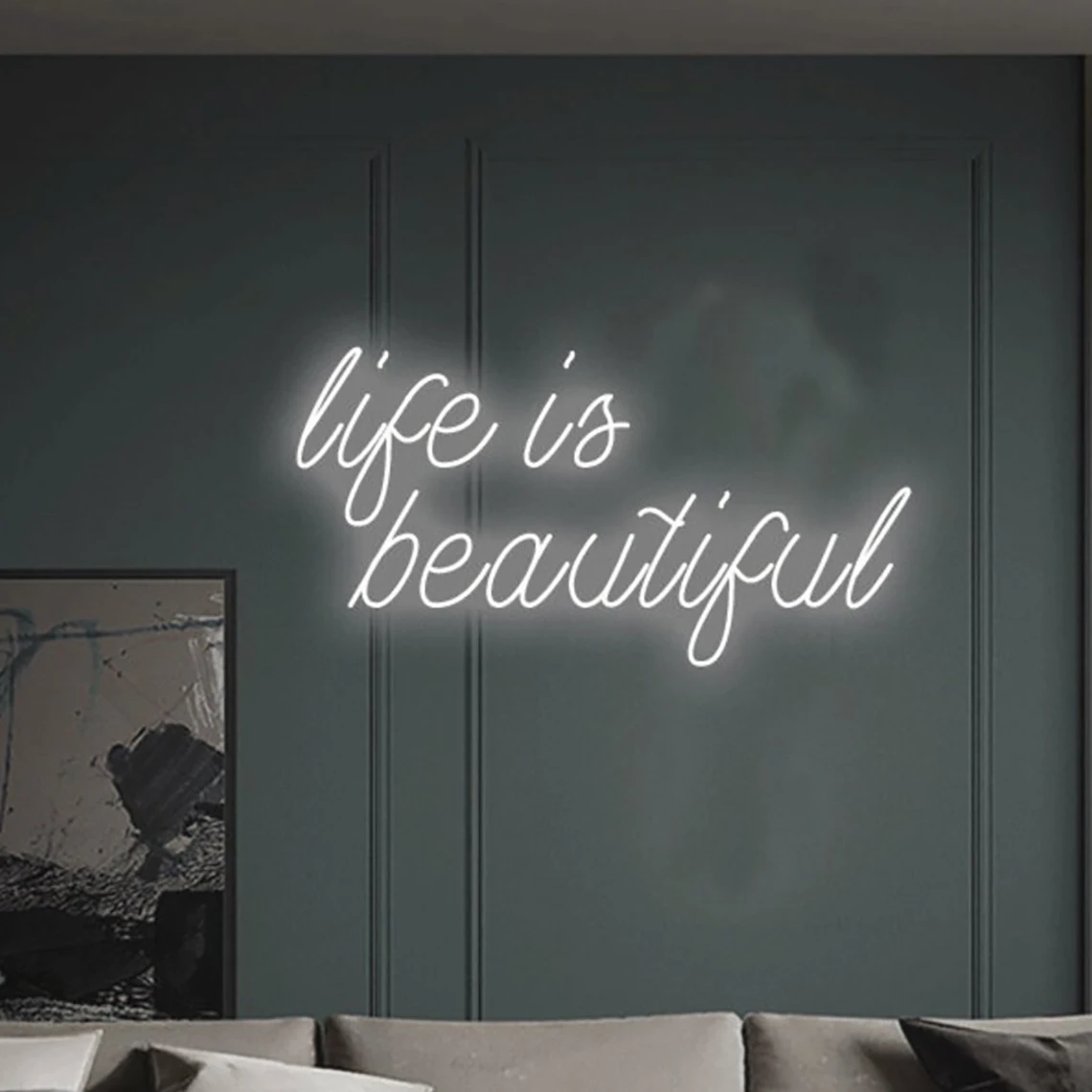 life is beautiful Neon Sign Bar Club Shop Art Neon Decor Bedroom Home Wall Decor Housewarming Gift Birthday Gift