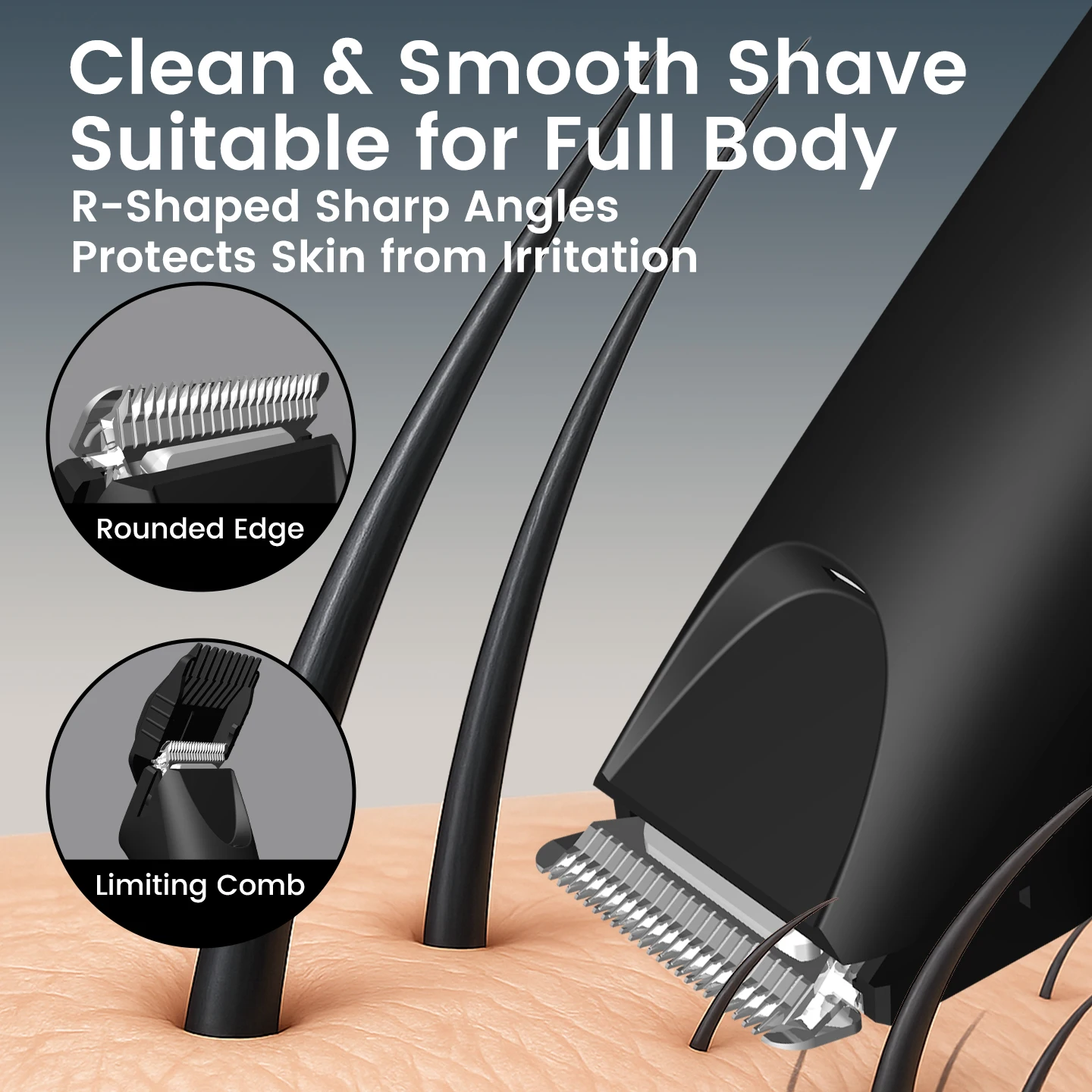 OMUONE Electrical Shaver for Men Body hair Shaver Private Area Trimmer Type-C USB Gechargeable