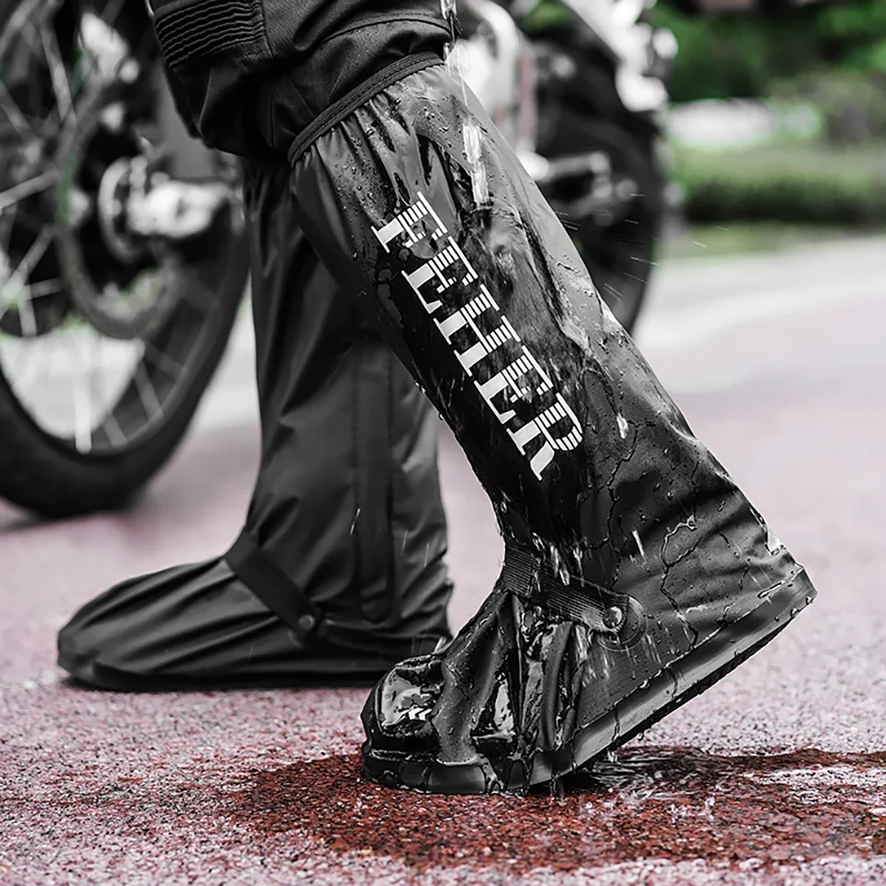 AliExpress ALPINES FOX High Tube Rain Shoe Covers Waterproof Reusable Motorcycle Cycling Bike Rain Boot Rainproof Shoes