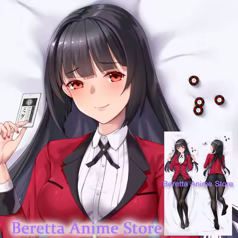 Dakimakura Jabami Yumeko Yumeko Kakegurui Anime Double-Sided Print Life-size Body Pillow Cover