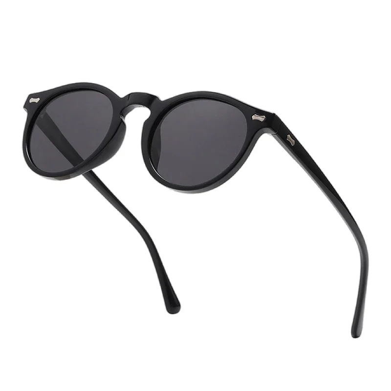 Retro okrągłe okulary przeciwsłoneczne mężczyźni kobiety moda małe spolaryzowane okulary przeciwsłoneczne dla mężczyzn kobieta literackie Vintage odcienie okulary do jazdy — zdjęcie 2