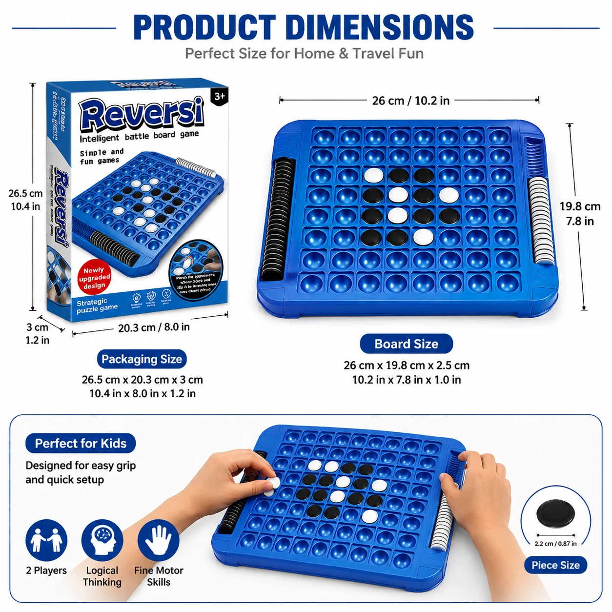 Classic Reversi Board Game 2 P - Board Game For 3 Players ulasan dan harga