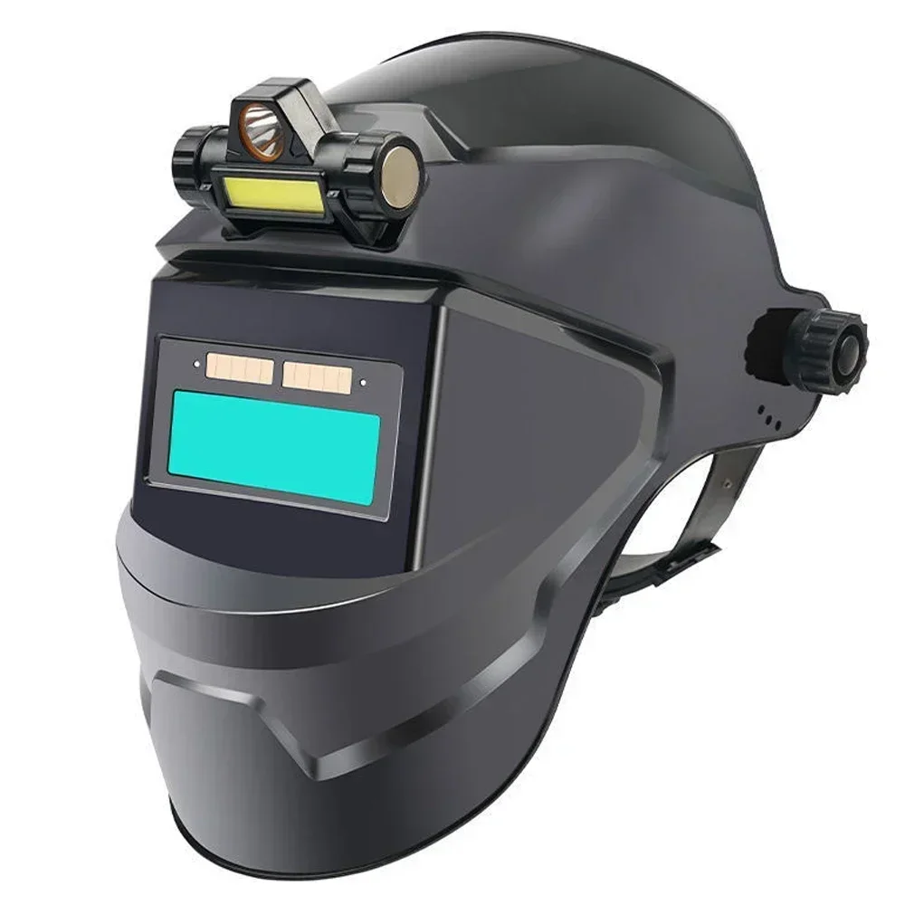 Auto Escurecimento Soldagem Facemask, Máscara PC, Ajuste Automático de Luz Variável, Vista Large,