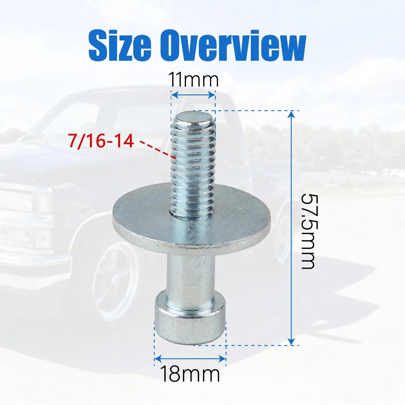 2Pcs/Set Door Lock Striker 38428 Compatible For 85-02 Chevrolet K1500 K2500 K3500 GMC C1500 C2500 Yukon Truck Door Latch Bolt