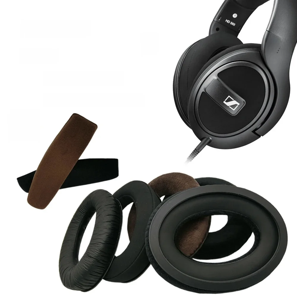 Wymienne nauszniki do słuchawek Sennheiser HD569 HD598 HD598SE HD599 Części skórzane Poduszka aksamitna Nauszniki Pokrowiec na słuchawki — zdjęcie produktu 7