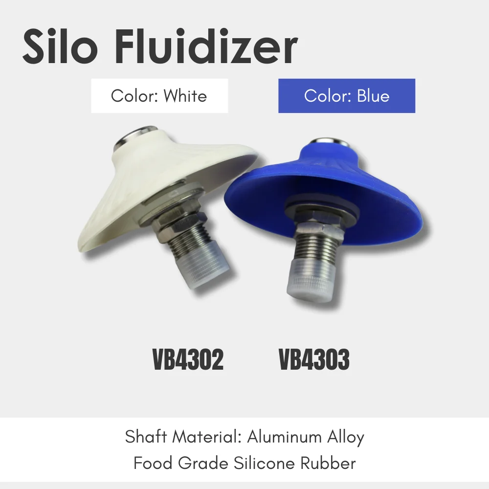 VB4 Silo Fluidizer 1/2 inch Aluminum Alloy Shaft Food Grade Silicone Pneumatic Tools For Silos and Hoppers Concrete Batch Plant