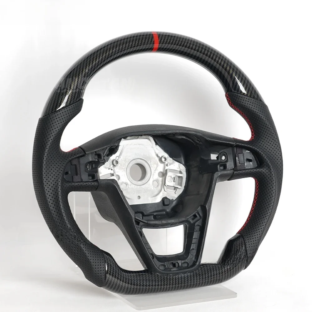 Koolstofvezel Stuurwiel Voor Seat Leon FR Cupra 5F mk3 MK4 Arona Ateca Leon 2013-2020 Hydro-Dip Stuurwiel Aangepaste - afbeelding 2