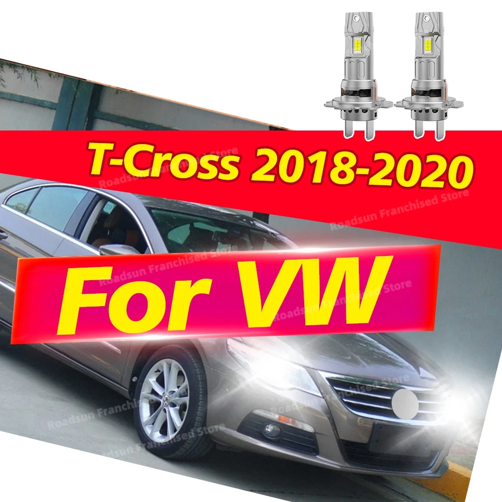 

2x для Volkswagen VW T-Cross 2018 2019 2020-беспроводные светодиодные лампы для турбонаддува 6000K 3570 CSP H7