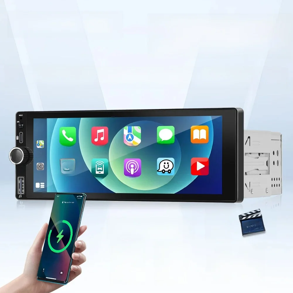 Leekooluu 1 Din 6.86 "Android 13.0 Autoradio Stereo Multimedia Speler 2G 64G Gps Navigatie Bluetooth Wifi Carplay Android Auto - afbeelding 2