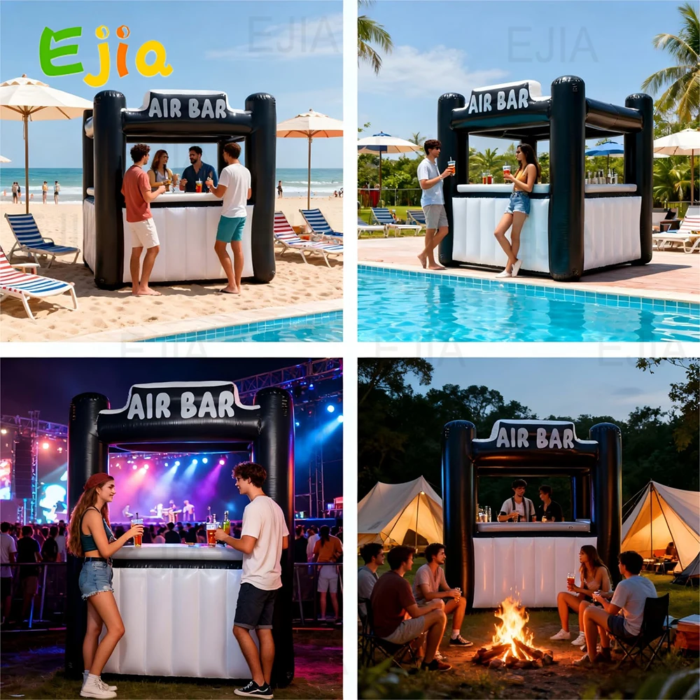 Outdoor Inflatable Pool Bar 8.5FT PVC Inflatable AIR BAR Pub House Blow Up Pool Bar for Adult Party, Backyard, Patio,Poolside