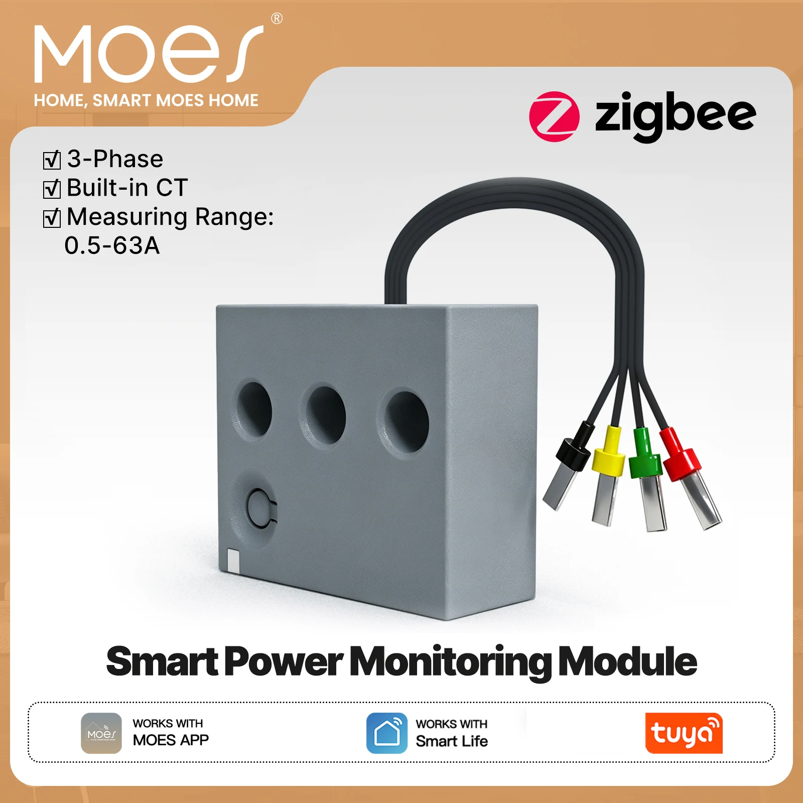 Smart Home Energy Monitor - MOES Tuya ZigBee WiFi Misuratore di
