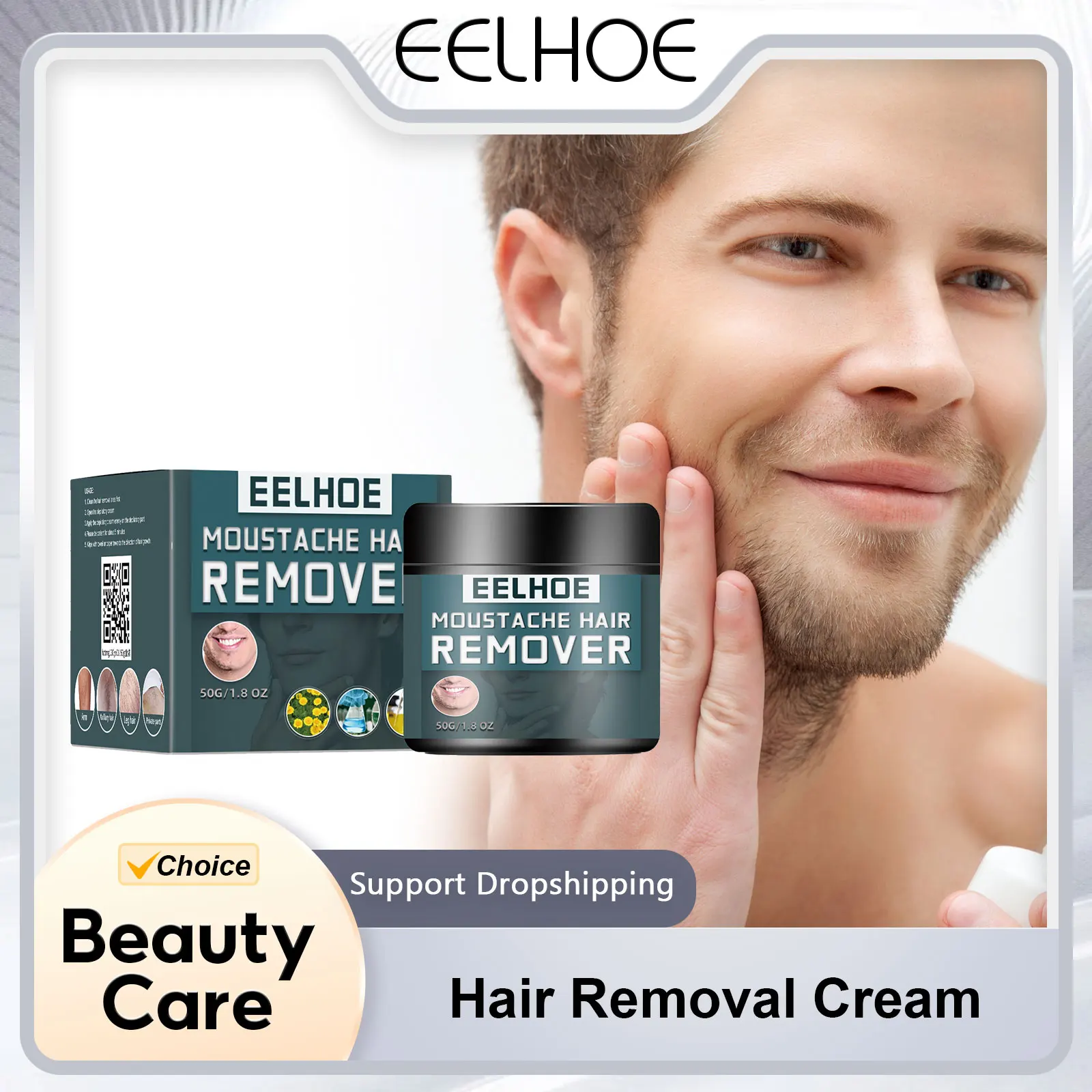 

Men Hair Removal Cream Moustache Remover Body Armpit Chest Leg Depilatory Cream Permanent Hair Removal Hair Growth Inhibitor Men