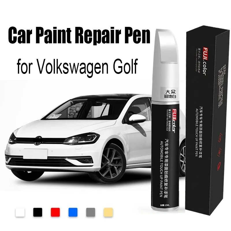 Bolígrafo de reparación de pintura de coche para Volkswagen Golf VII VIII R VIII 8 7, accesorios de reparación de arañazos de pintura de retoque, negro, blanco, rojo y azul