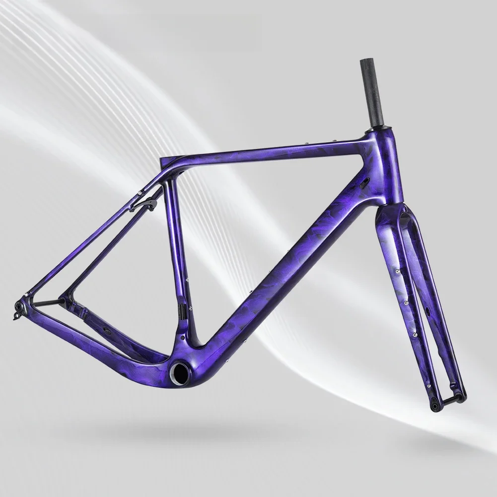 AliExpress Spcycle G058 Carbon Gravel Bike Frame Max Tire 700x50C Thread T47 Disc Brake Endurance Road Bicycle Carbon Gravel Frameset