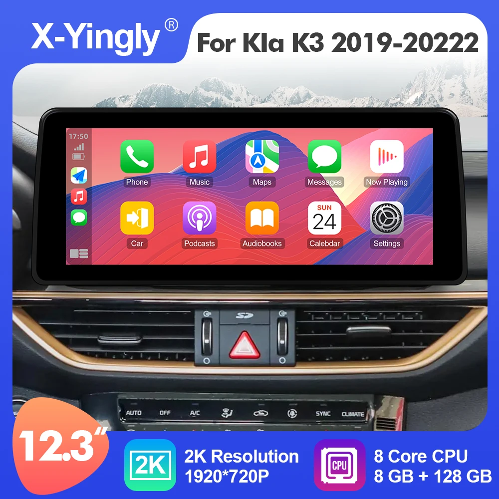 

Android 12 12.3inch Car Multimedia Radio Player For Kia K3 Cerato 4 Forte Carplay 4G GPS Stereo System Carplay Navigation 2Din