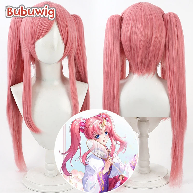 

Bubuwig Synthetic Hair Meer Campbell Cosplay Wigs Mobile Suit Gundam Meer Campbell 70cm Long Pink Ponytail Wig Heat Resistant