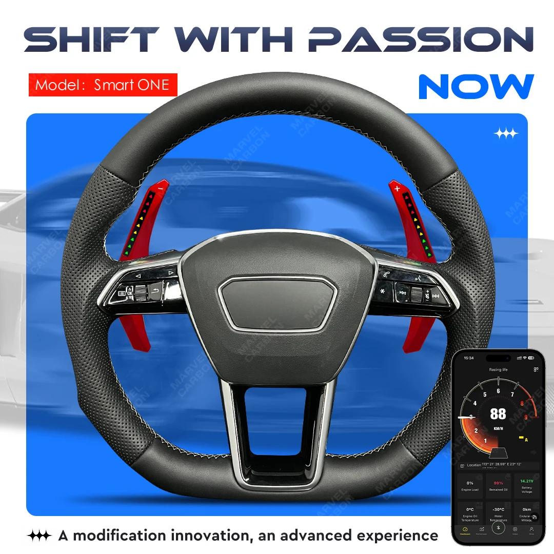 

Смарт-подрулевые переключатели MC LED для Audi A6, S6, C8, A7, A8, S8, A5, S5, B9, E-Tron 2019-2021 годов выпуска с функциями Smart ONE APP