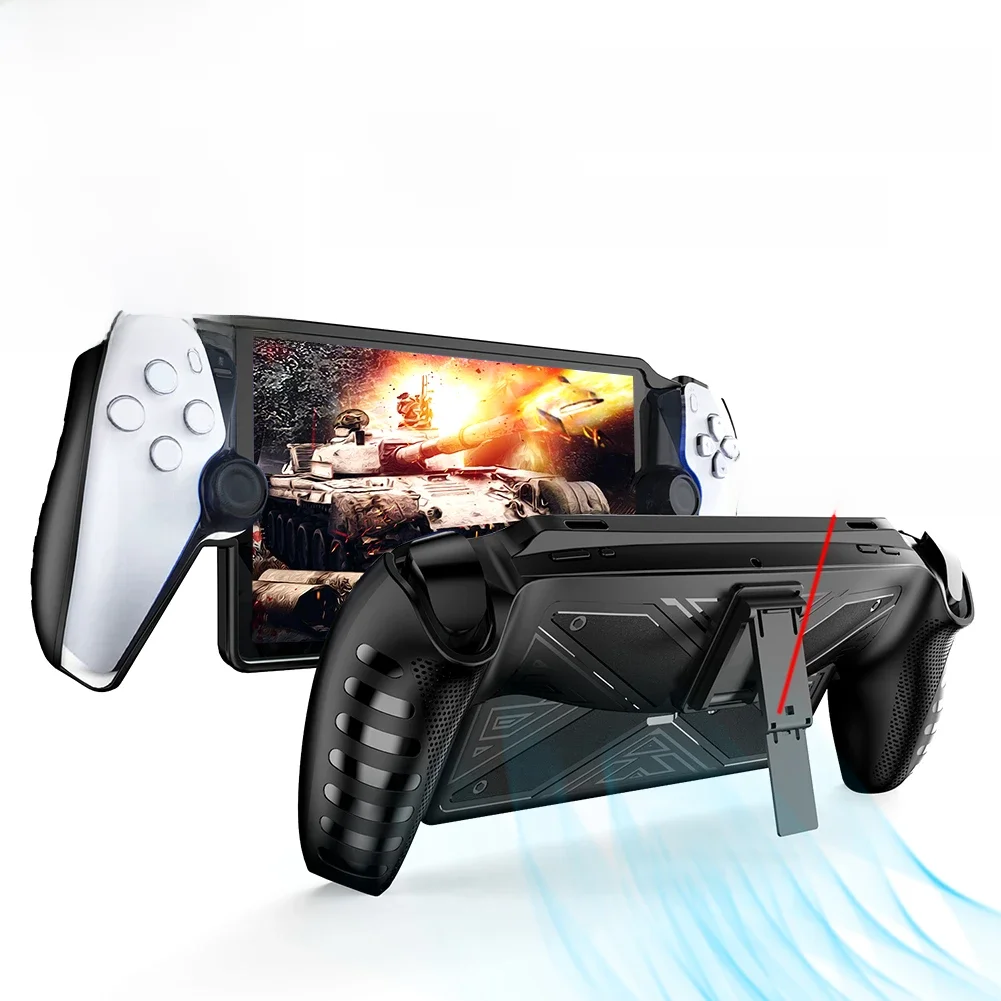 Étui de protection en TPU pour PS Portal avec support, étui de console de jeu, housse anti-rayures, étui de poignée pour Sony PlayStation 5, accessoires