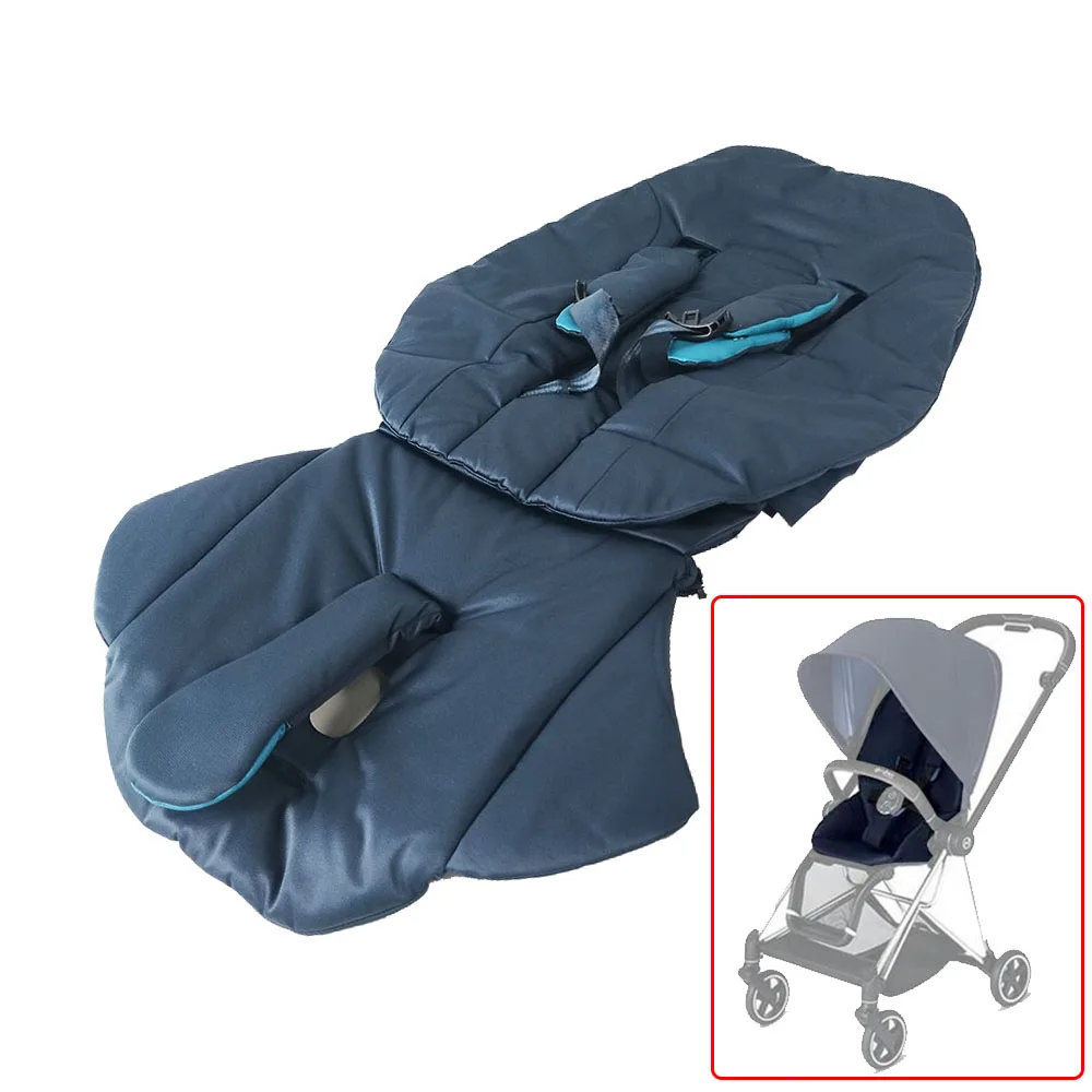 Stroller Seat Cushion For Cybex Mios 3 Seat Pack Accessories (Different Buckle For Mios 2) Dark Navy Color DIY Baby Buggy Part