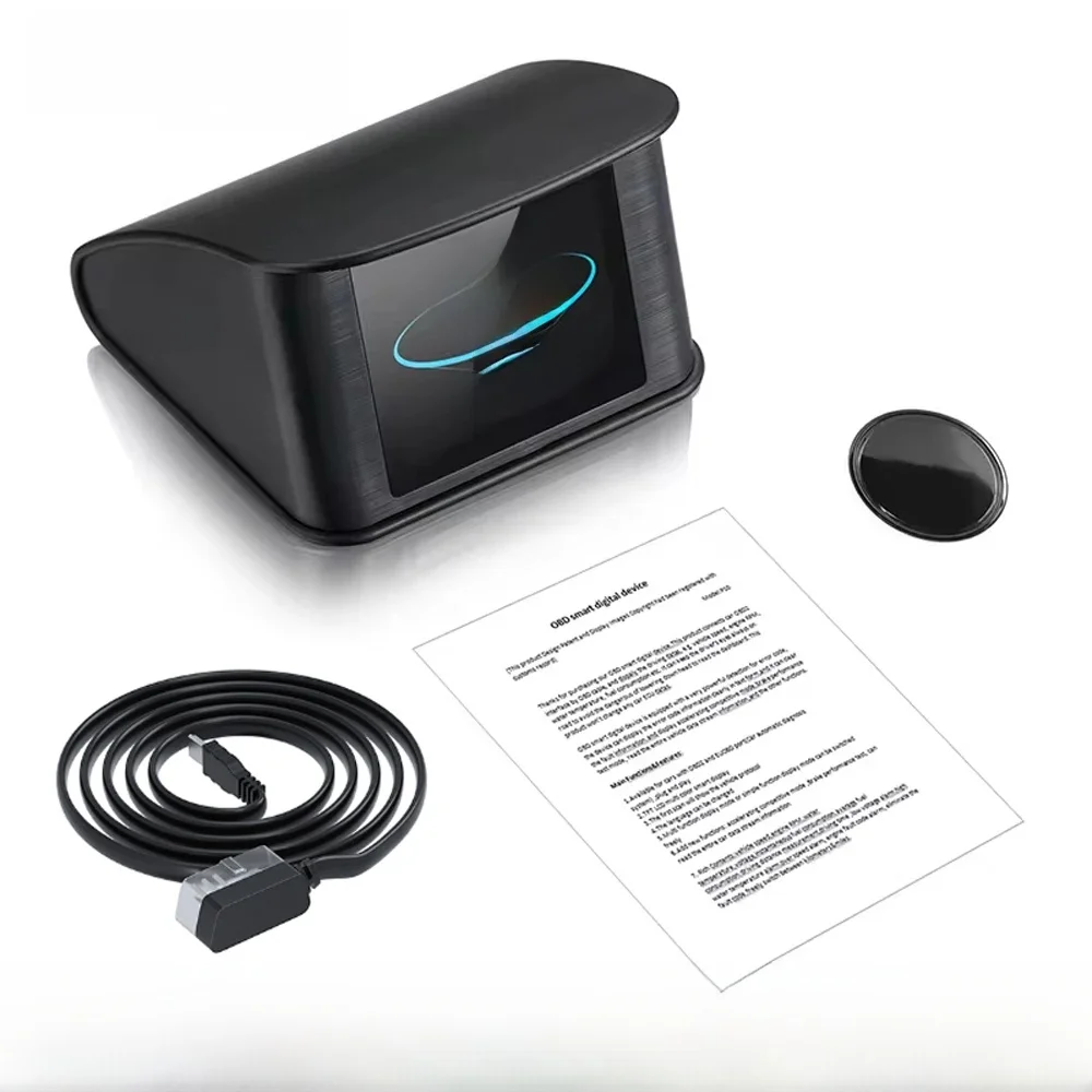 P10 OBD2 HUD Samochodowy wyświetlacz przezierny TFT LCD Cyfrowy prędkościomierz Automatyczny komputer pokładowy z zużyciem paliwa Temperatura wody — 2