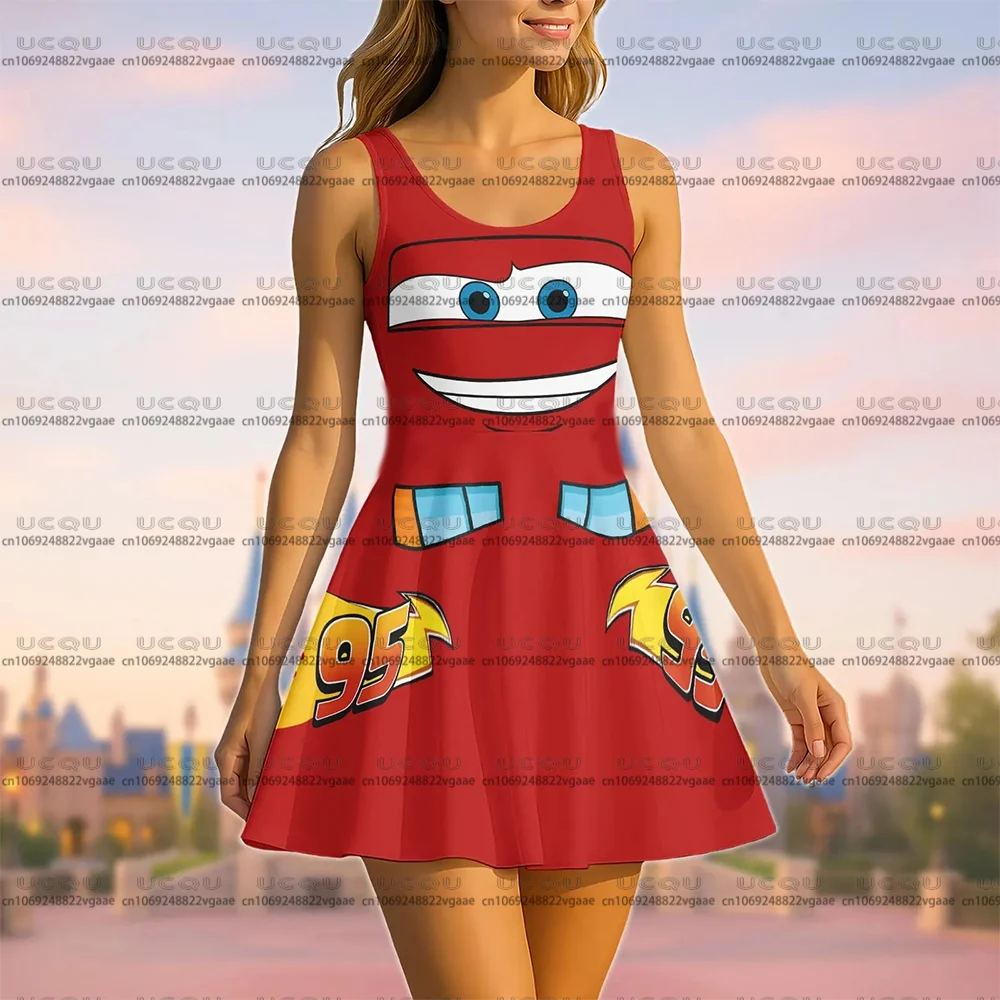 Mädchen MINISO Camisole Pixar T-Shirt Disney Sexy Rock Toy Story Tank Tee Toy Story Crop Top Geschenk Y2k Cosplay Kleid 95 McQueen